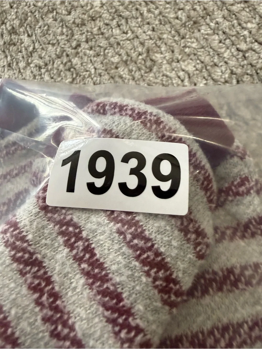 Baby Cat &‎ Jack Burgundy Stripe Shawl Collar Romper 0-3M
